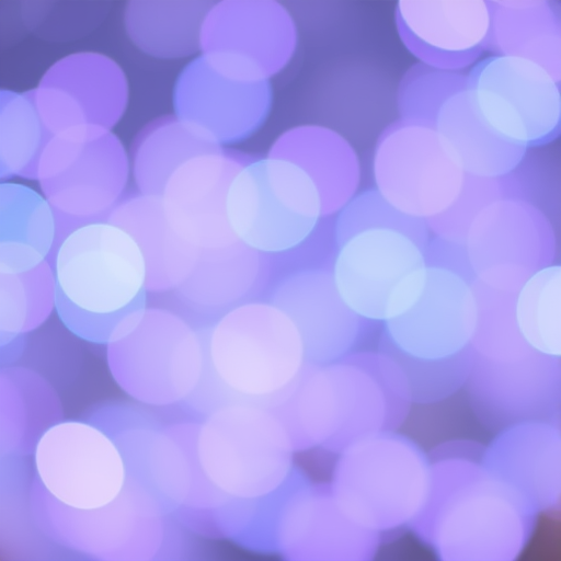 create a soft bokeh background with pastel purple and blue circular light spots, use a Canon EOS R5 camera, f/1.8 aperture, ISO 100, 50mm lens, shot at a distance to enhance depth of field and create a dreamy effect