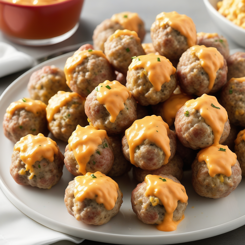 sausage balls with pimento cheese