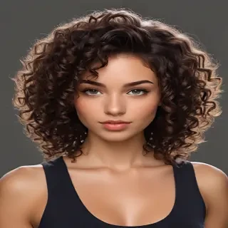 curly hair png