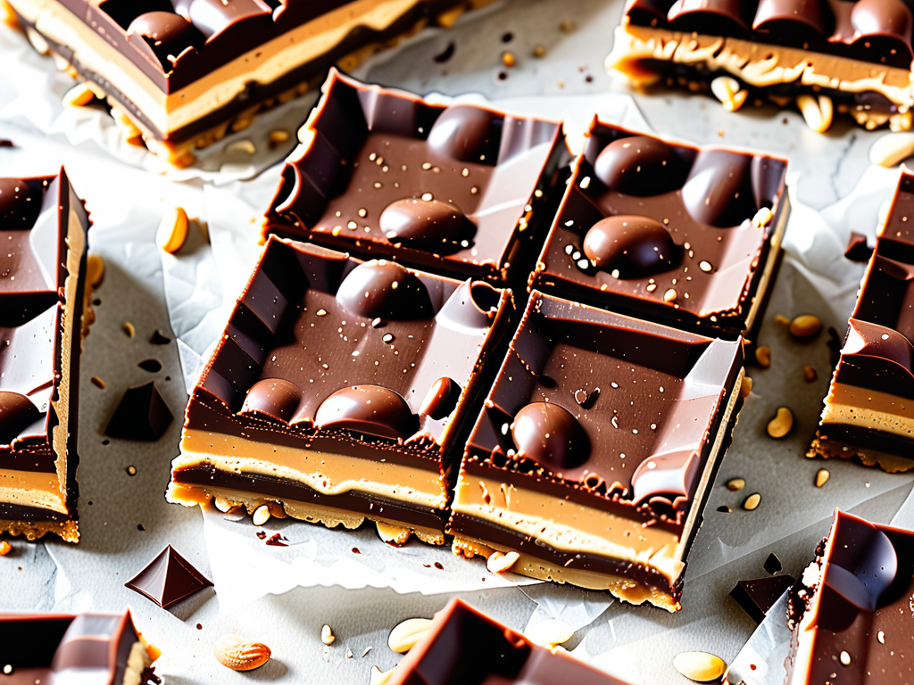 chocolate peanut butter wafer bars