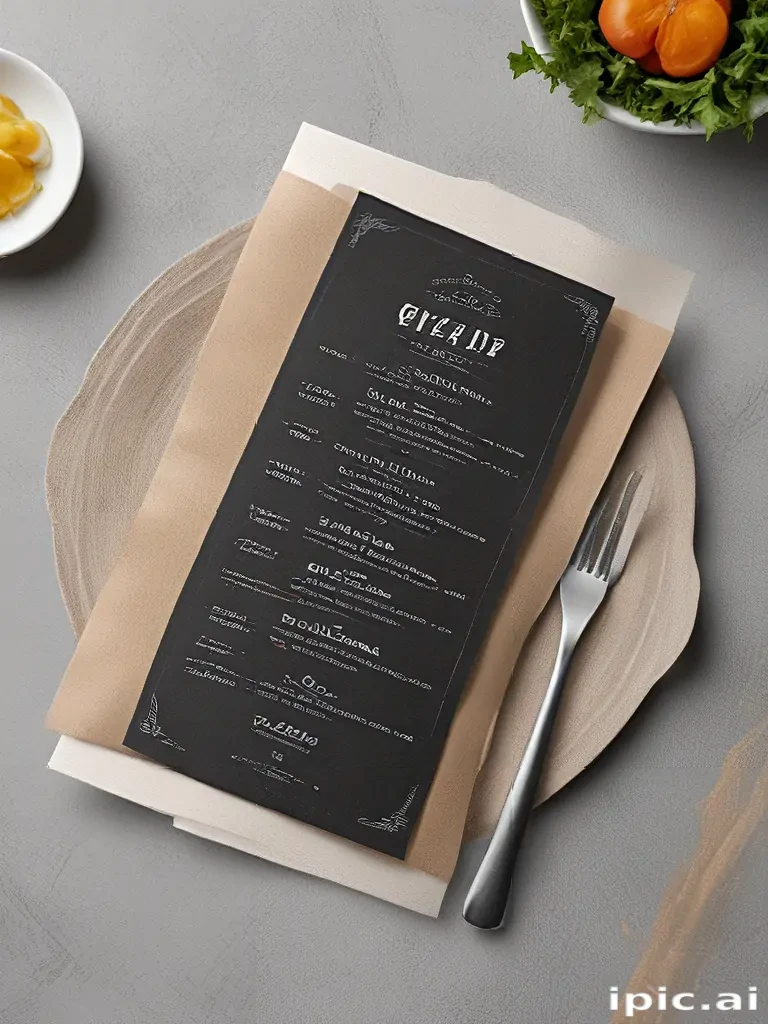 menu mockup free