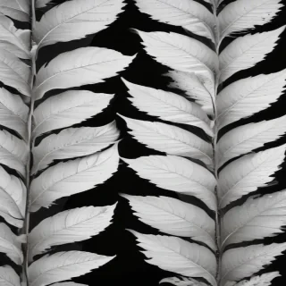 leaf white and black