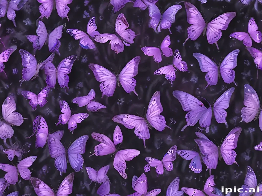 purple butterflies
