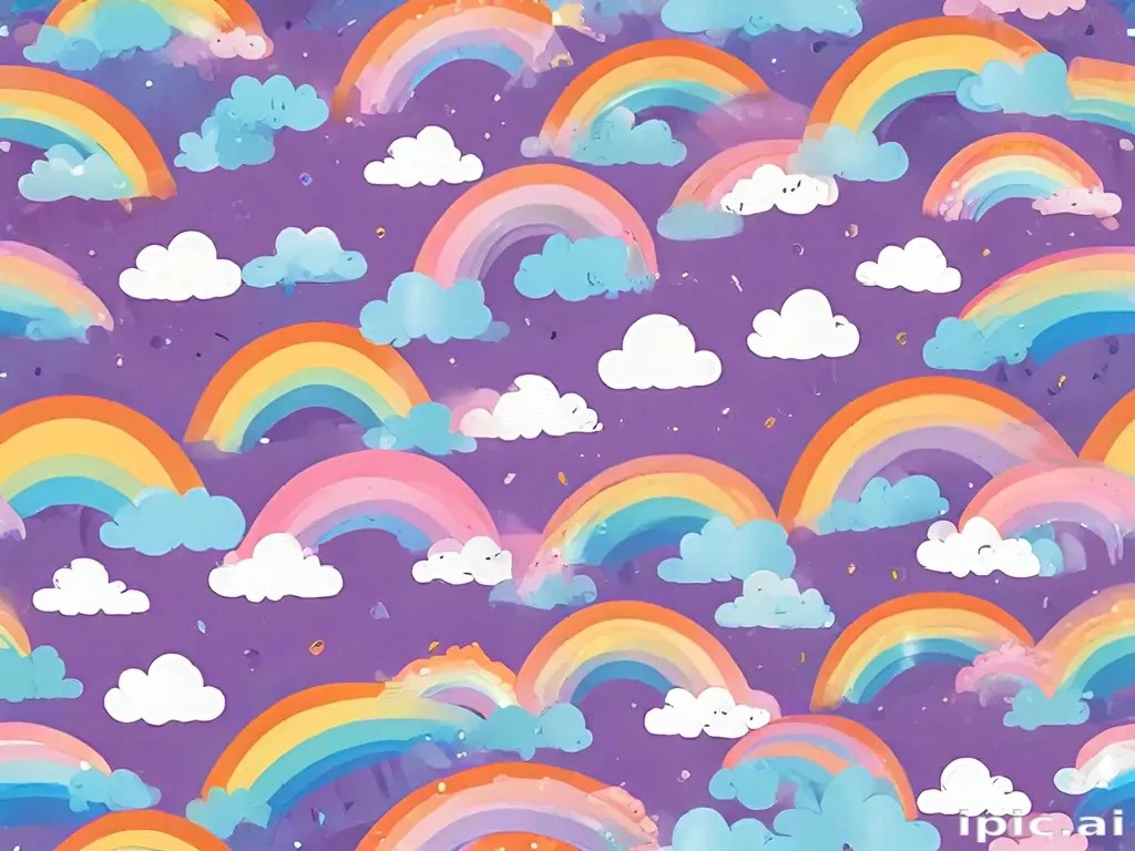 cute rainbow background
