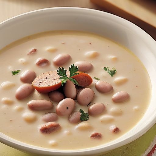 creamy bean soup with kielbasa