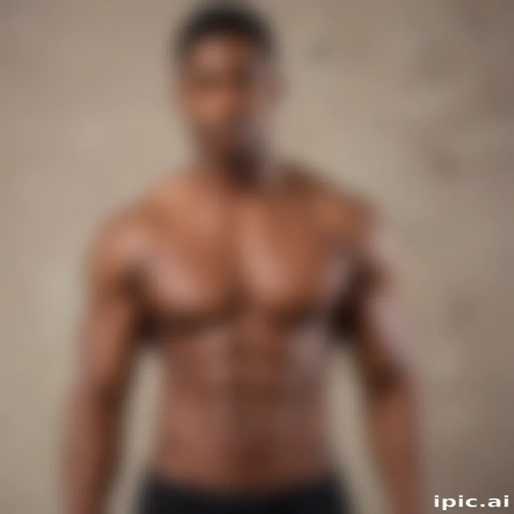 black shirtless man