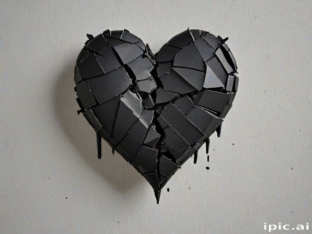 broken black heart
