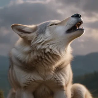 wolf howling png