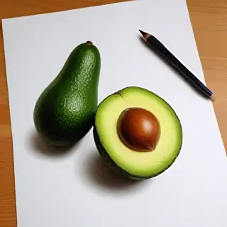 avocado drawing