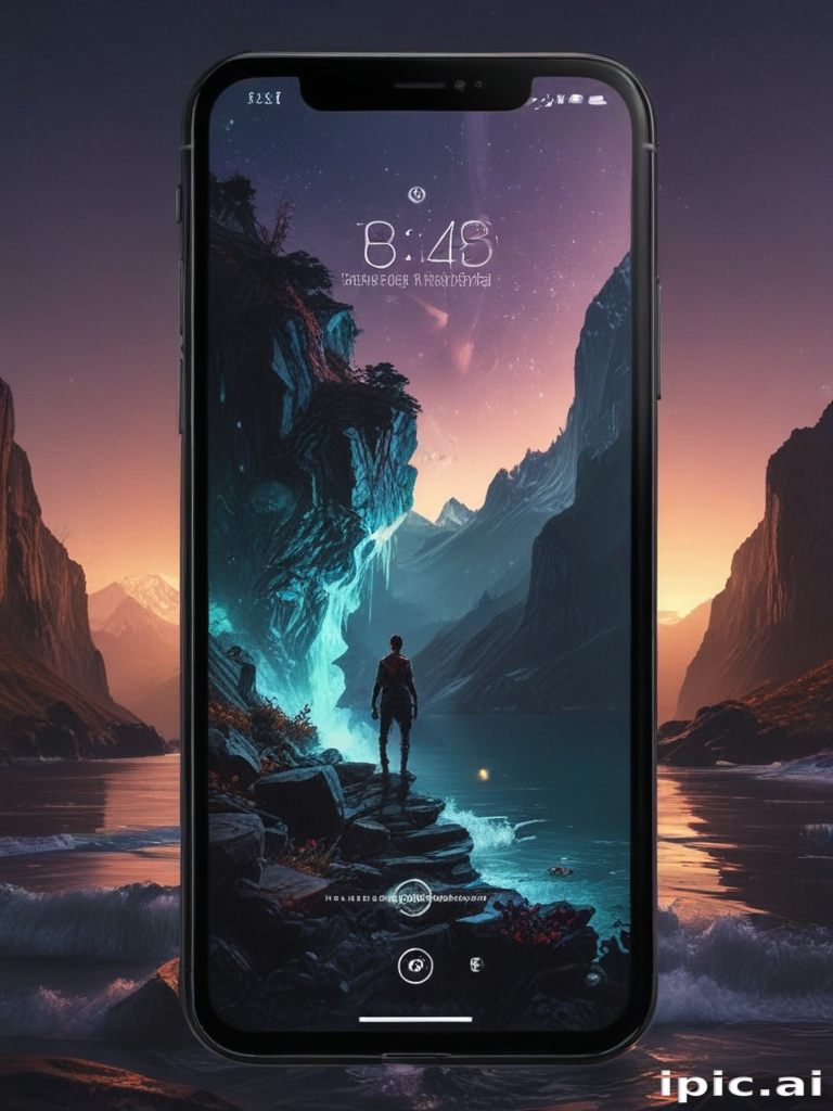 Stunning Landscape Phone Wallpaper Featuring a Serene Mountain Lake Scene