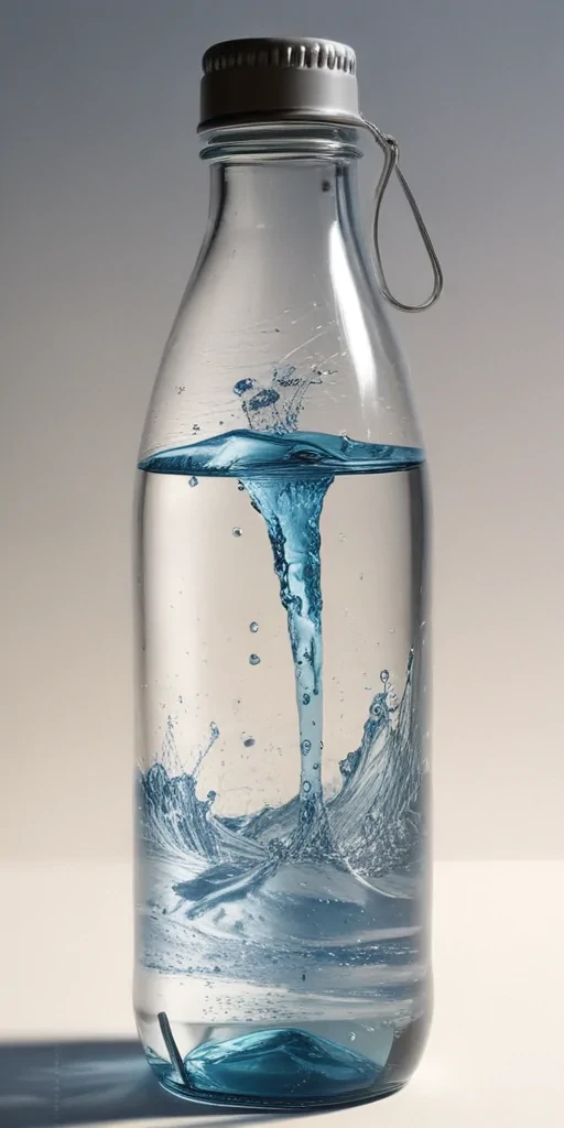 water bottle drawing