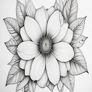 flower drawing for coloring