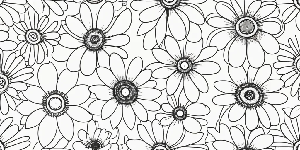aesthetic flower line art