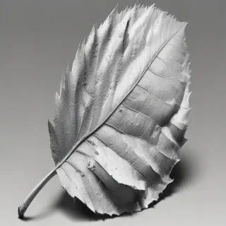 clipart of leaf black and white