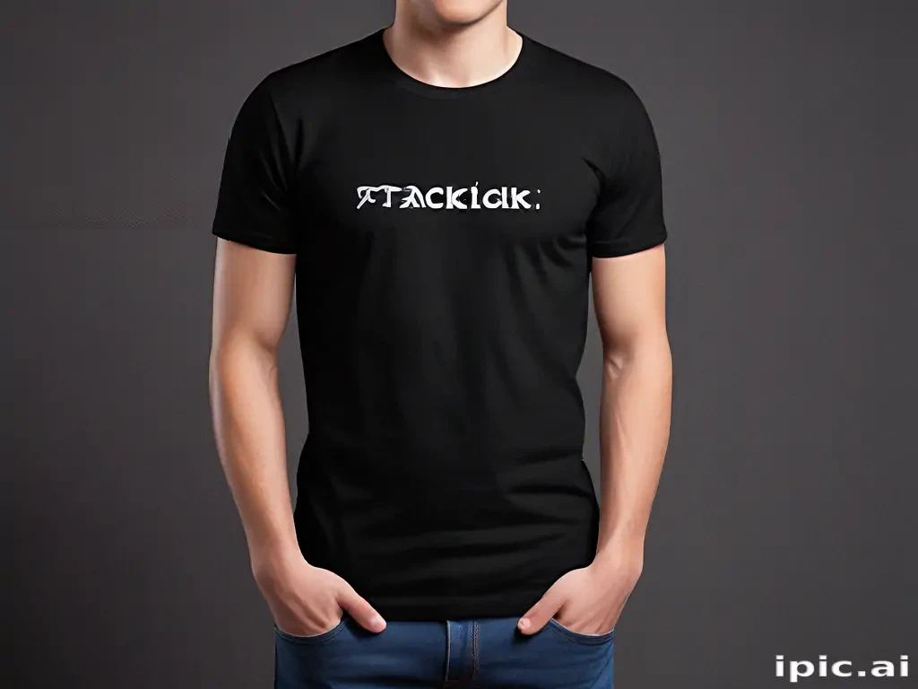 black t shirt mockup free