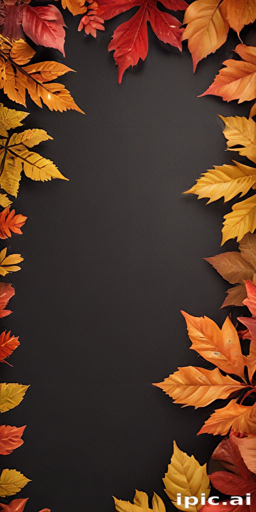 Autumn Leaves Framing a Dark Background for Seasonal Inspiration and ...