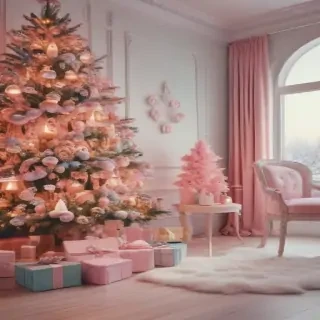 pastel aesthetic christmas wallpaper