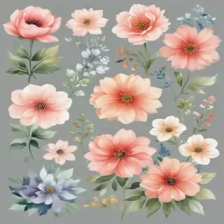 watercolor flowers clipart