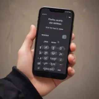 hand holding a phone