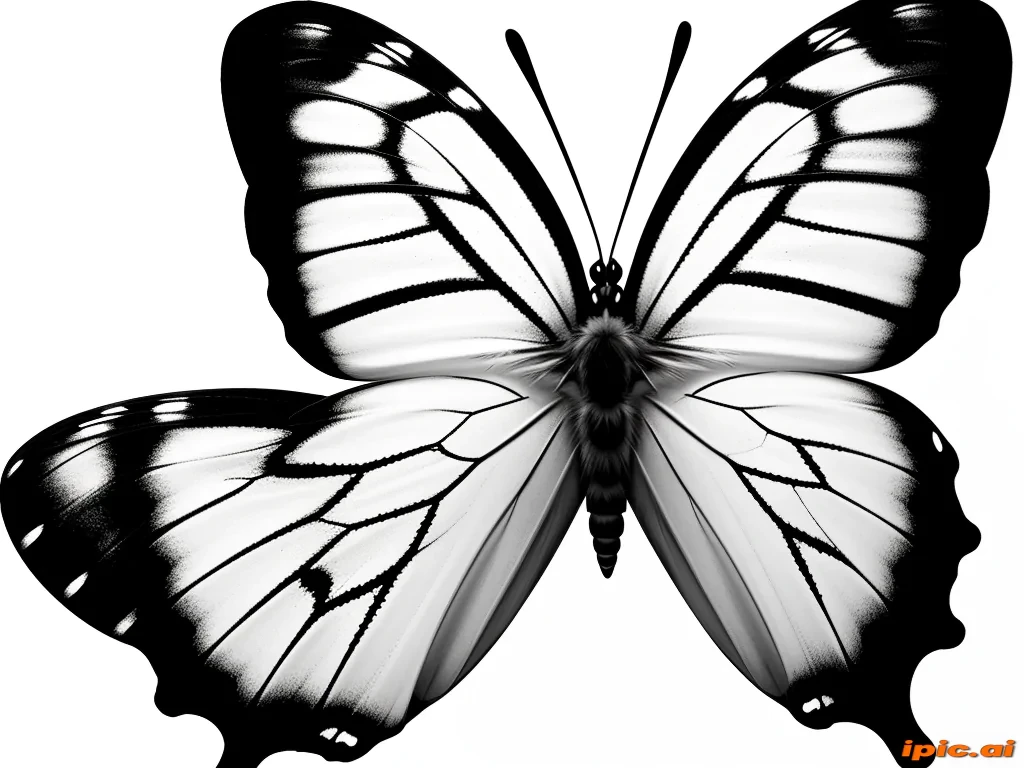 butterfly png black and white
