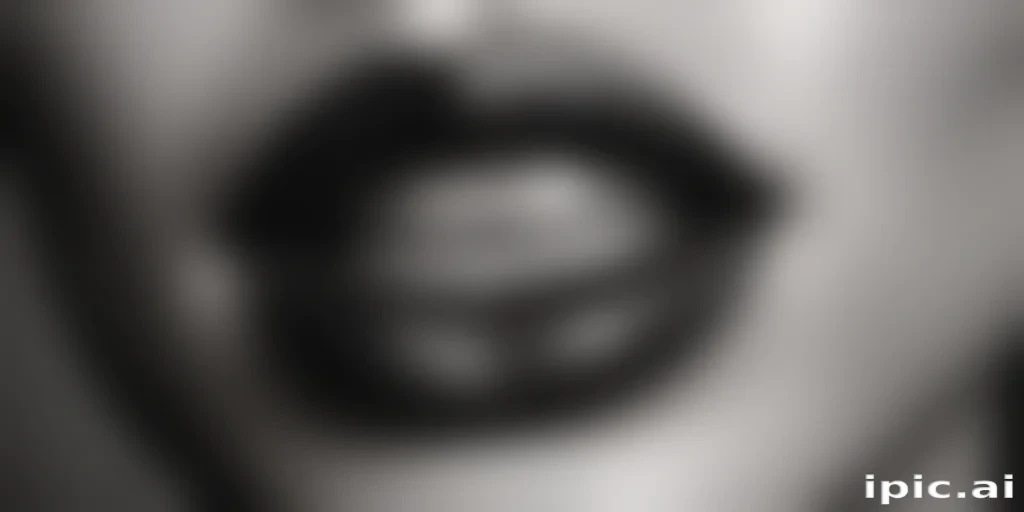 lips black and white clipart