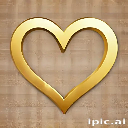 gold heart clipart
