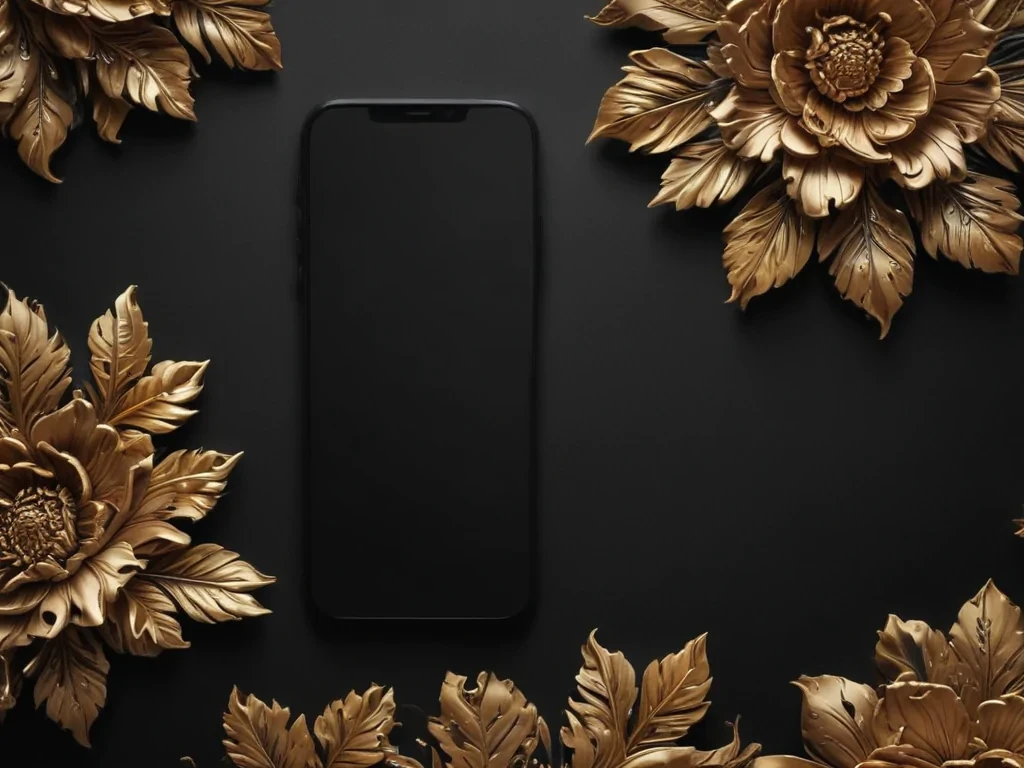 black background phone