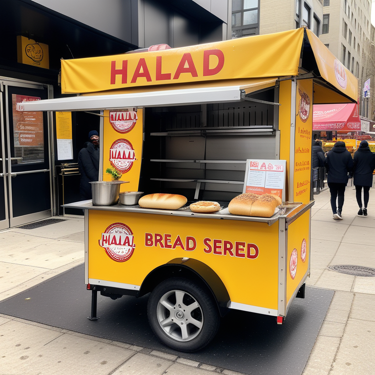 bread served from a halal cart