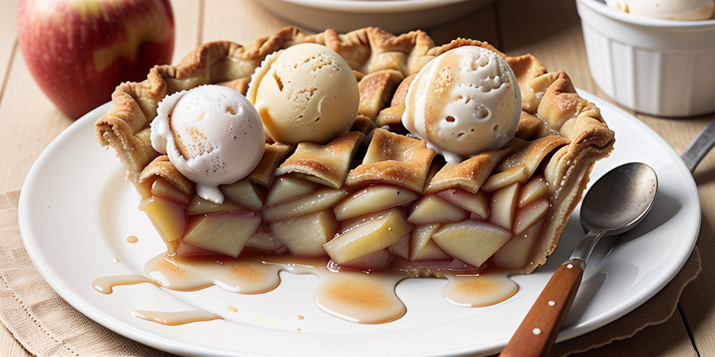 apple pie with ice cream