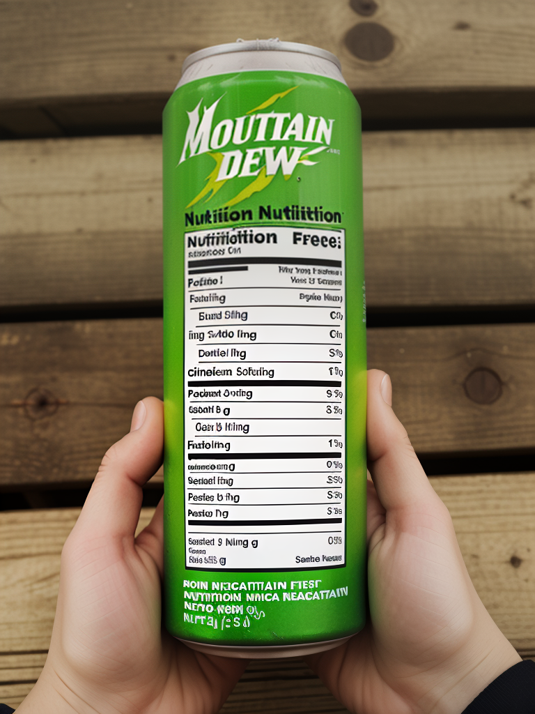 mountain dew can nutrition facts