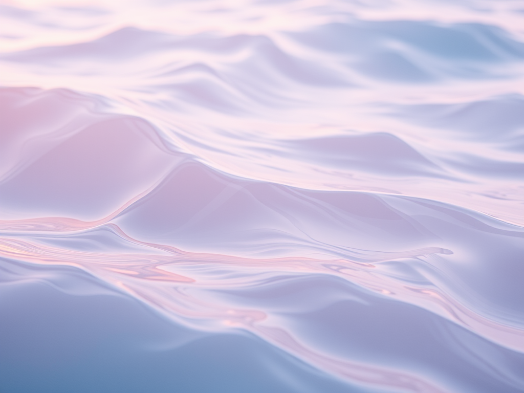abstract wave patterns in soft pastel colors, captured with a Canon EOS R5, 50mm lens, f/1.8, ISO 100, shutter speed 1/100s, soft focus, high-resolution detail, vibrant color depth.