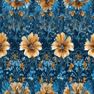 blue floral background