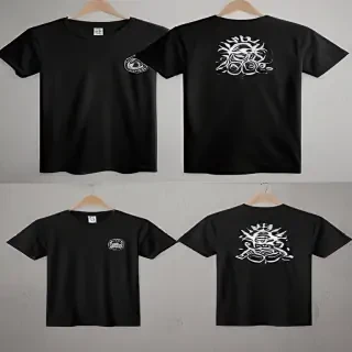 black tee mockup