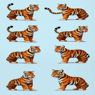cartoon tigers