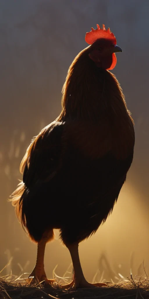 silhouette of a chicken