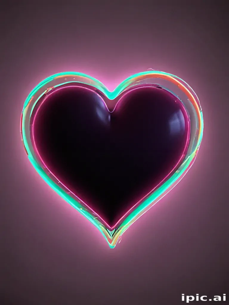 neon heart png