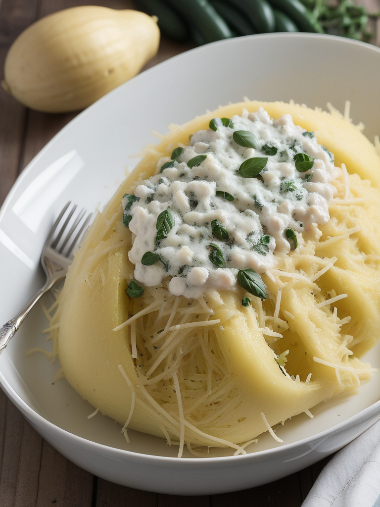 spaghetti squash with boursin cheese