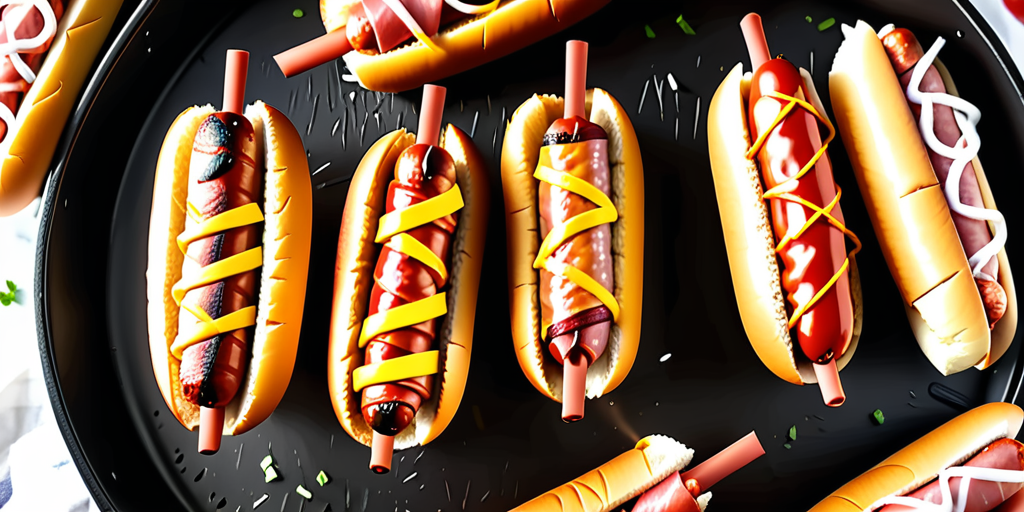 air fryer bacon wrapped hot dogs