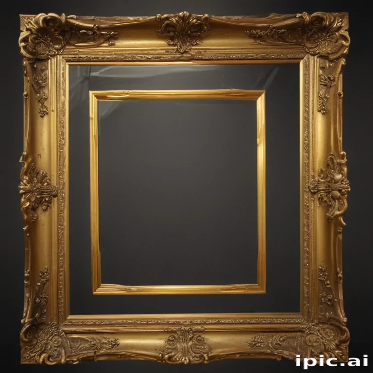 gold frame transparent