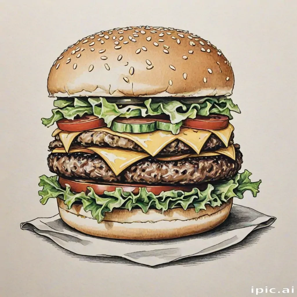 hamburger drawing
