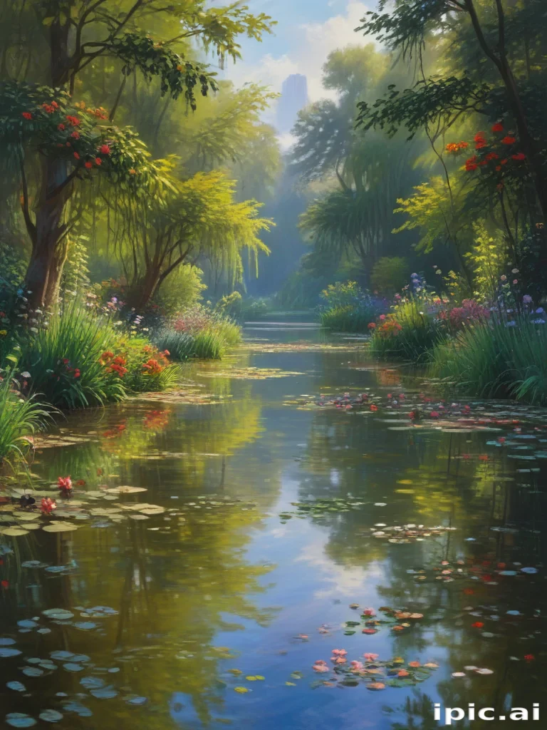 monet painting wallpaper
