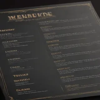 menu mock up