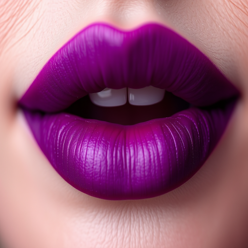 Ombre berry lips fading to lilac, titled "Twilight Gradient," offering a dual-toned effect and a velvety matte texture for artistic expression