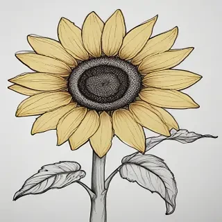 sunflower outline