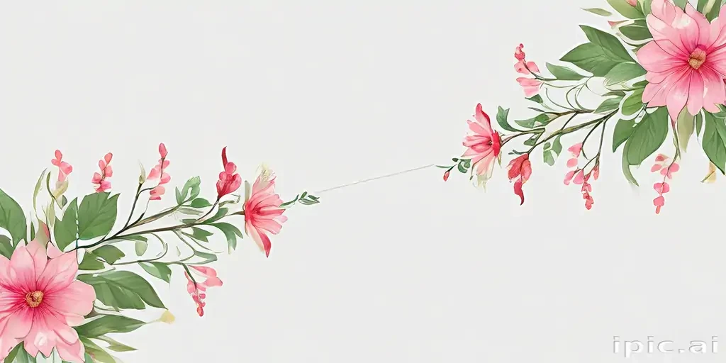 transparent floral border