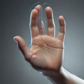transparent prayer hand