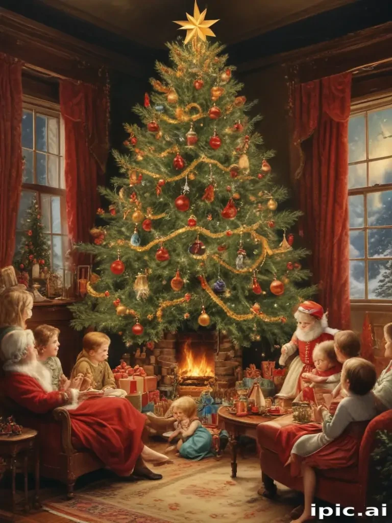 vintage christmas images to print