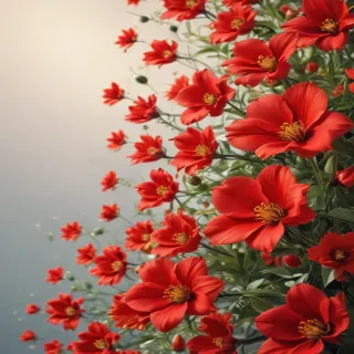 flower background red