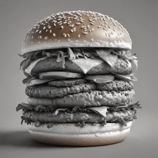 burger clipart black and white