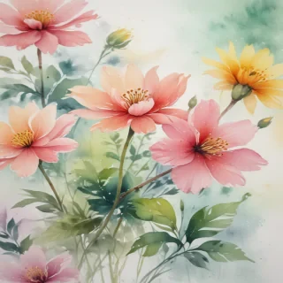 watercolor flower background
